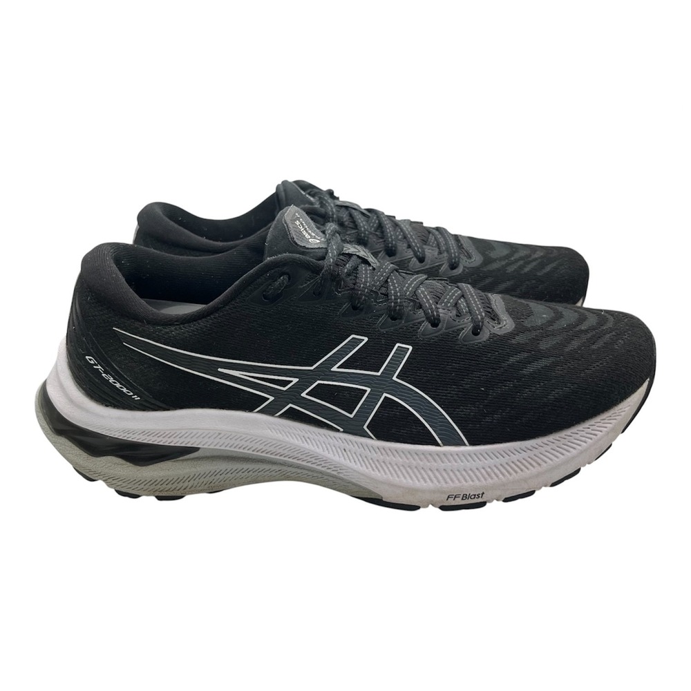 ASICS Women's Sz 7 GT-2000 11 Running Shoes Black And White Comfort Foam -1932